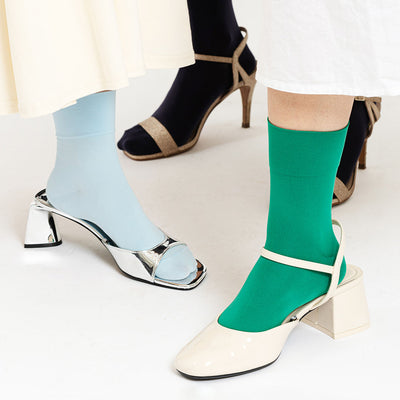 Plain Colourful Nylon Socks