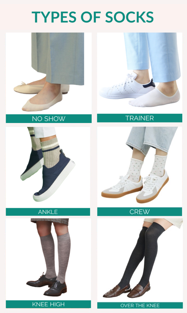 6 Types of Socks & Lengths Explained – Tabio UK