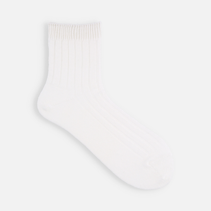 011130575 Linen Wide Rib Low Crew Socks