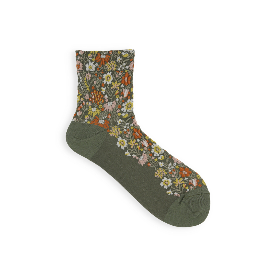 011132420 Float Botanical Low Crew Socks S