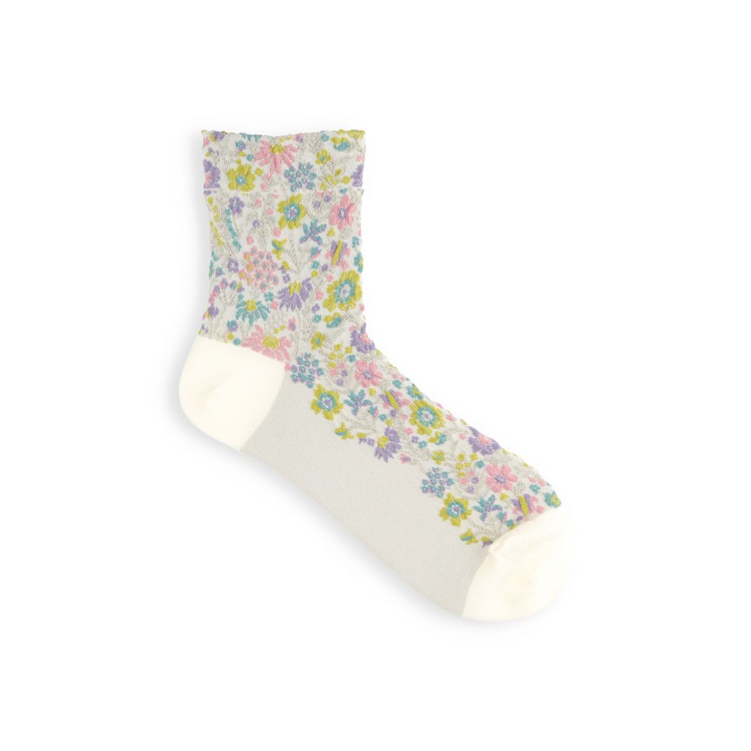 011132420 Float Botanical Low Crew Socks S