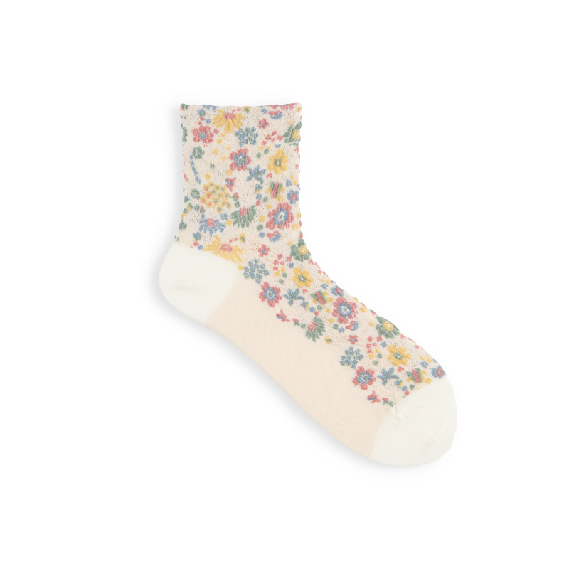 011132420 Float Botanical Low Crew Socks S