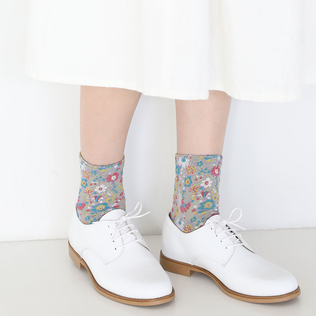 011132420 Float Botanical Low Crew Socks