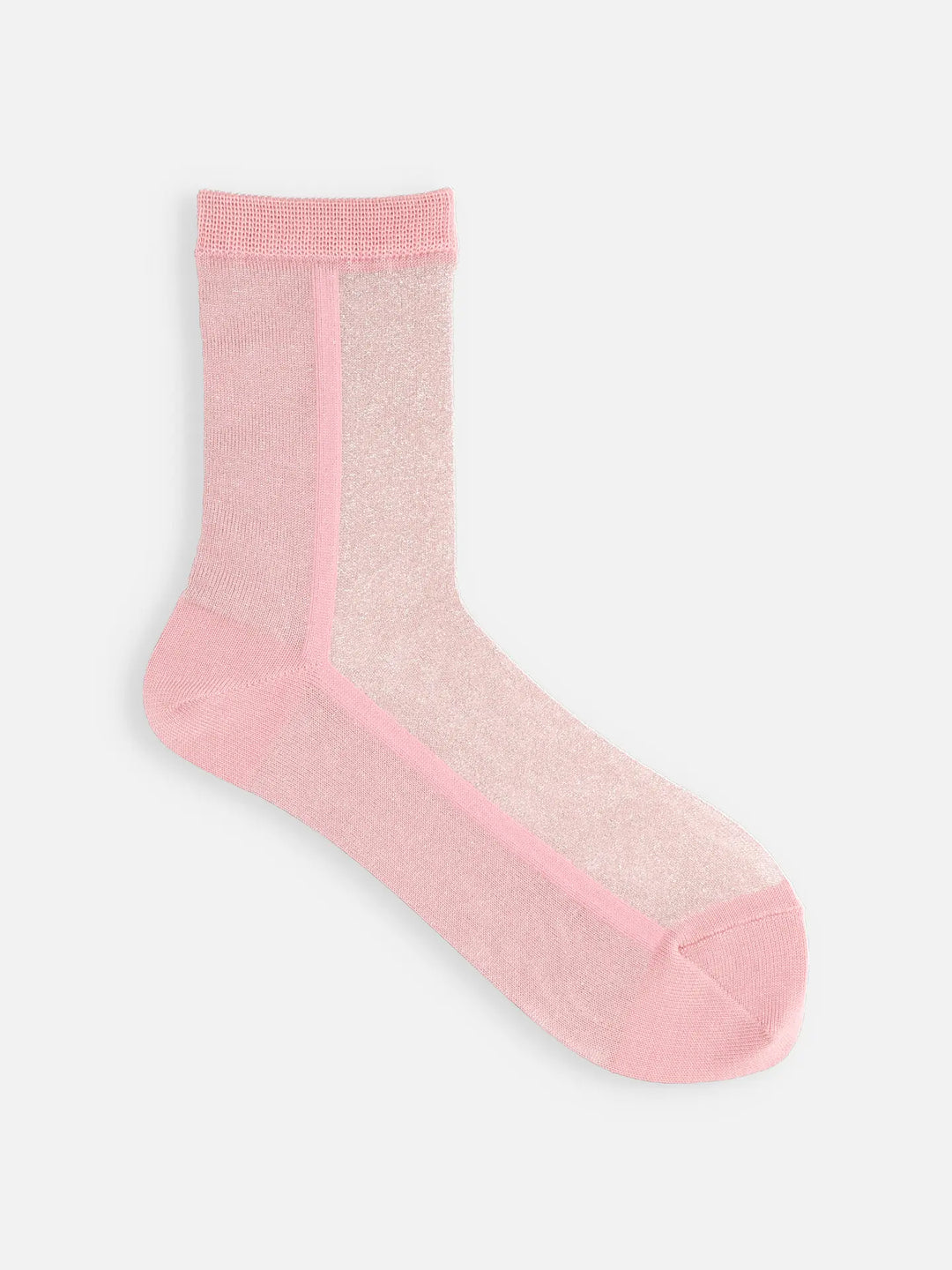 011132593 Sparkly Panel Bicolour Low Crew Socks