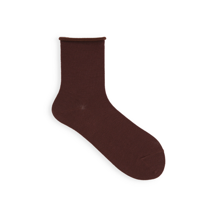 011132648 Roll Top Plain Ankle Socks