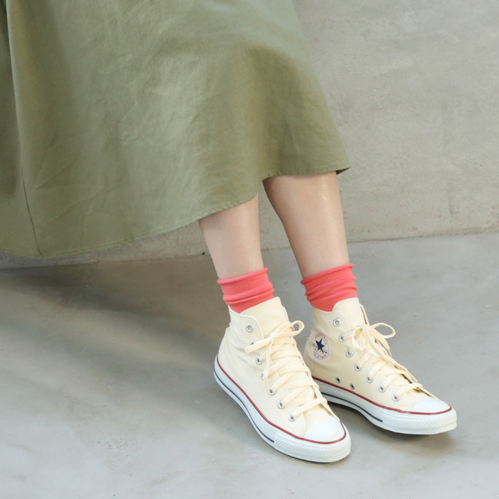 011132648 Roll Top Plain Ankle Socks