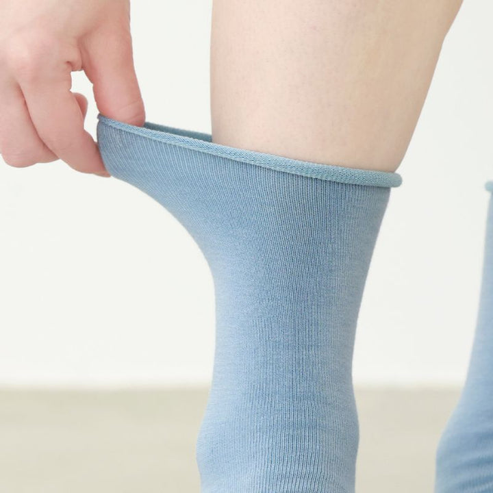011132648 Roll Top Plain Ankle Socks
