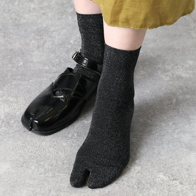 Black Sparkly Tabi Socks