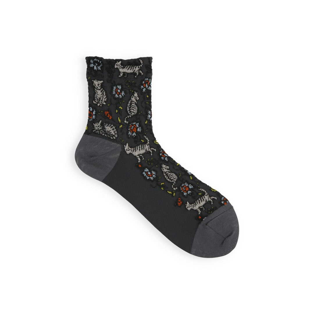 011132925 Oriental Cat Low Crew Socks