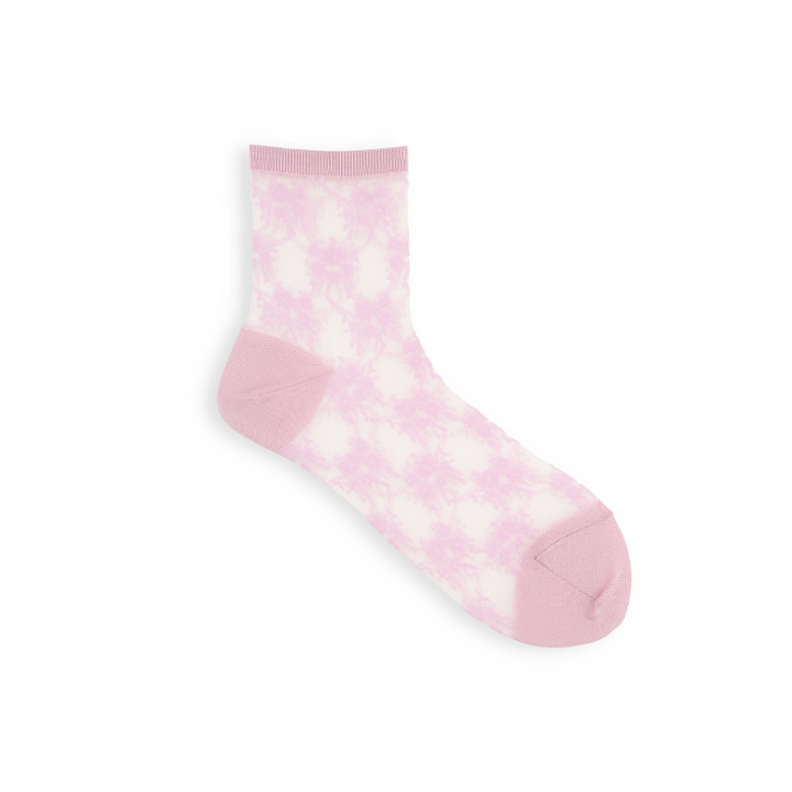 011132969 Fantasy Floral Sheer Ankle Socks