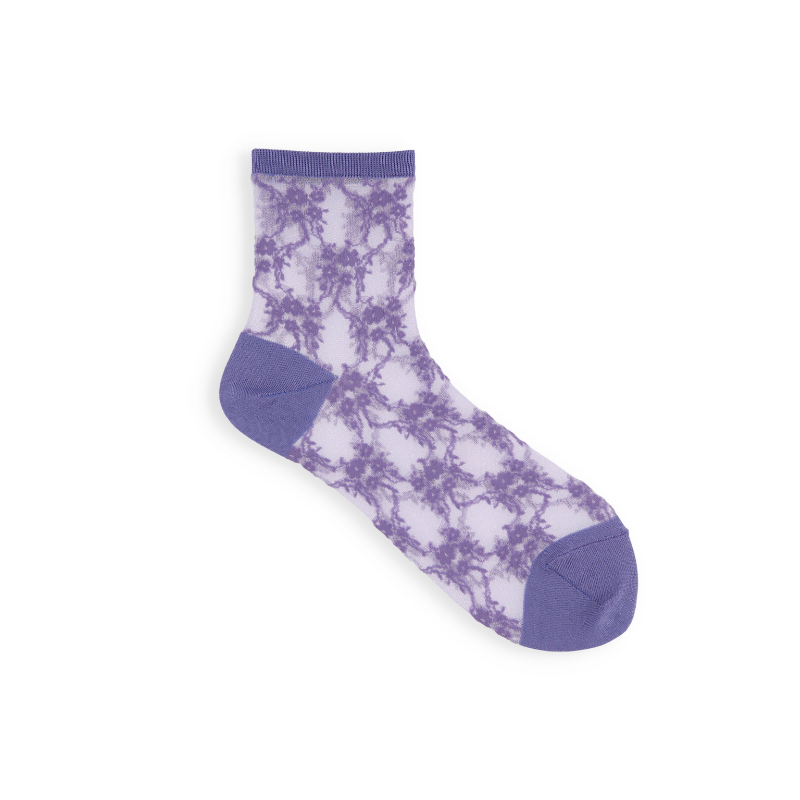 011132969 Fantasy Floral Sheer Ankle Socks