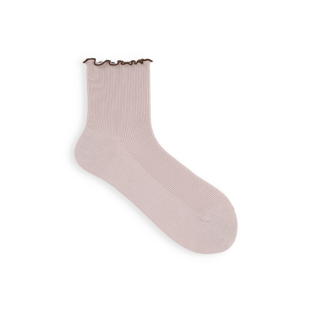 011132970 Top Merrow Fine Ribbed Low Crew Socks S