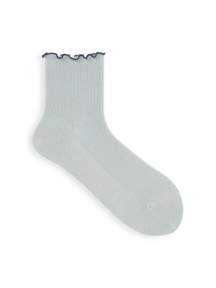 011132970 Top Merrow Fine Ribbed Low Crew Socks S