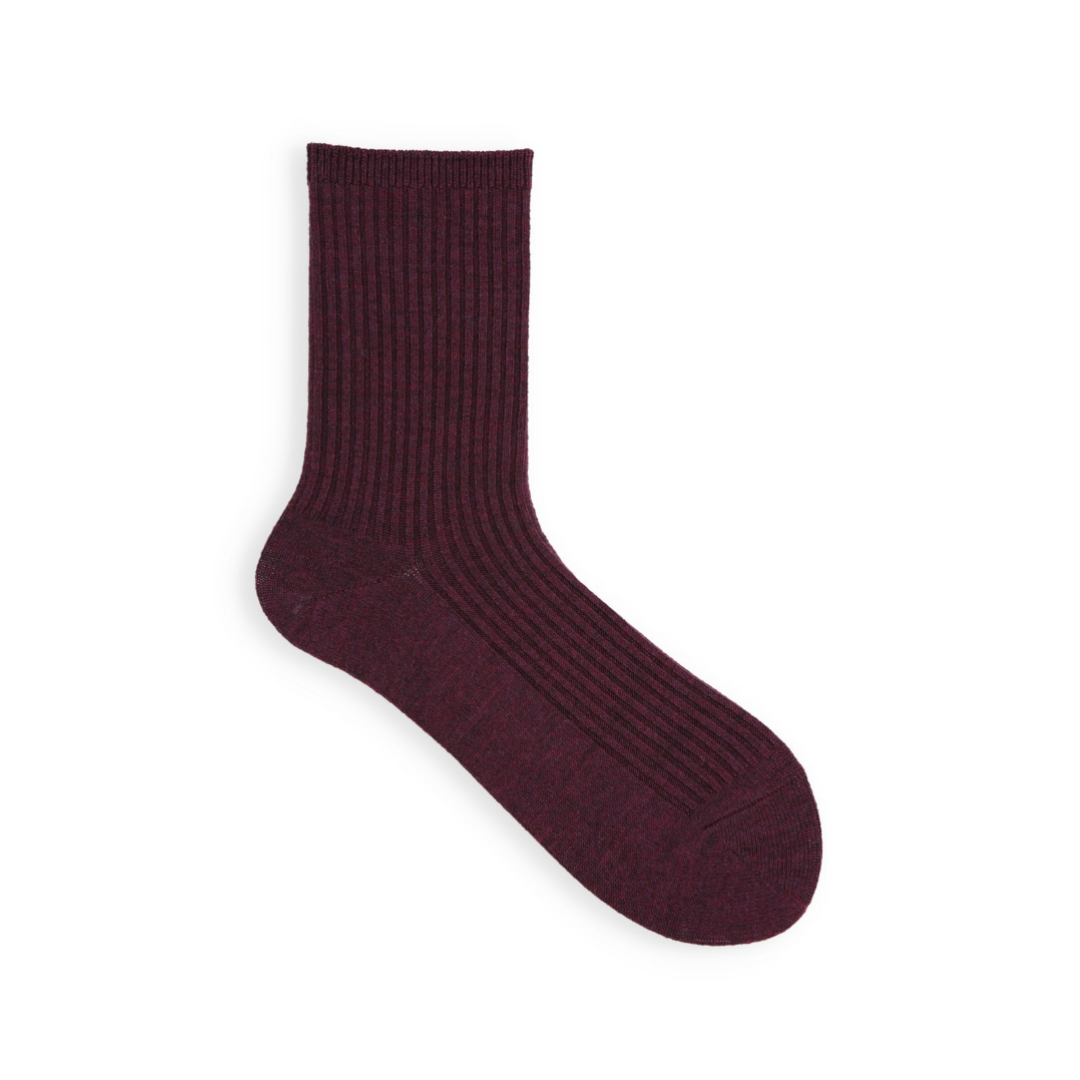 011140356 Merino Wool Classic Ribbed Crew Socks