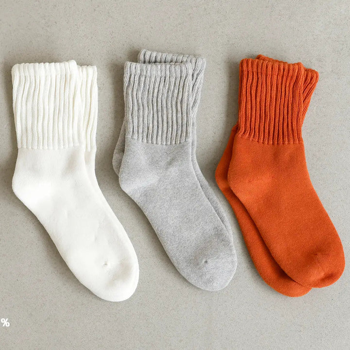 011141009 Organic Cotton Soft Top American Rib Socks