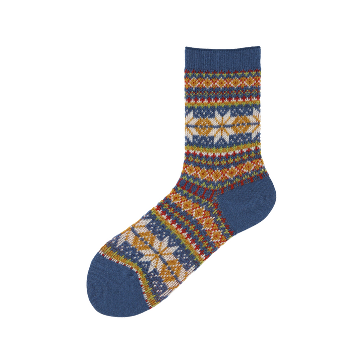 011141153 Lambswool Snowflake Low Crew Socks