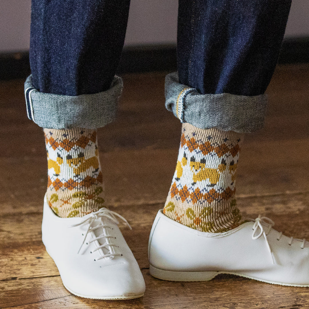011141478 Fox & Argyle Jacquard Crew Socks