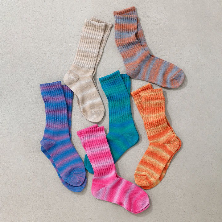 011141571 Gradient Stripe Rib Crew Socks