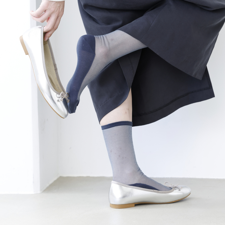 011141627 Cotton Sole Sheer Crew Socks