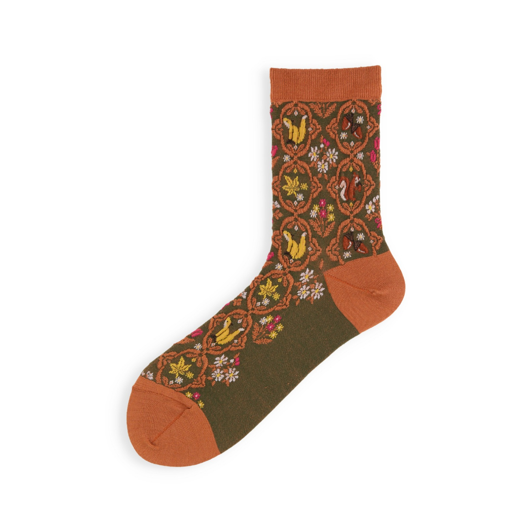 011141694 Wool Blend Autumn Animal Float Socks