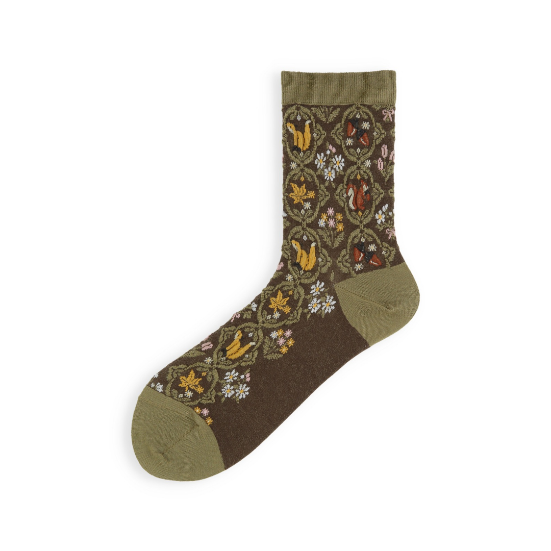 011141694 Wool Blend Autumn Animal Float Socks