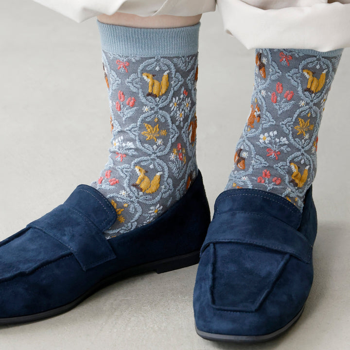 011141694 Wool Blend Autumn Animal Float Socks