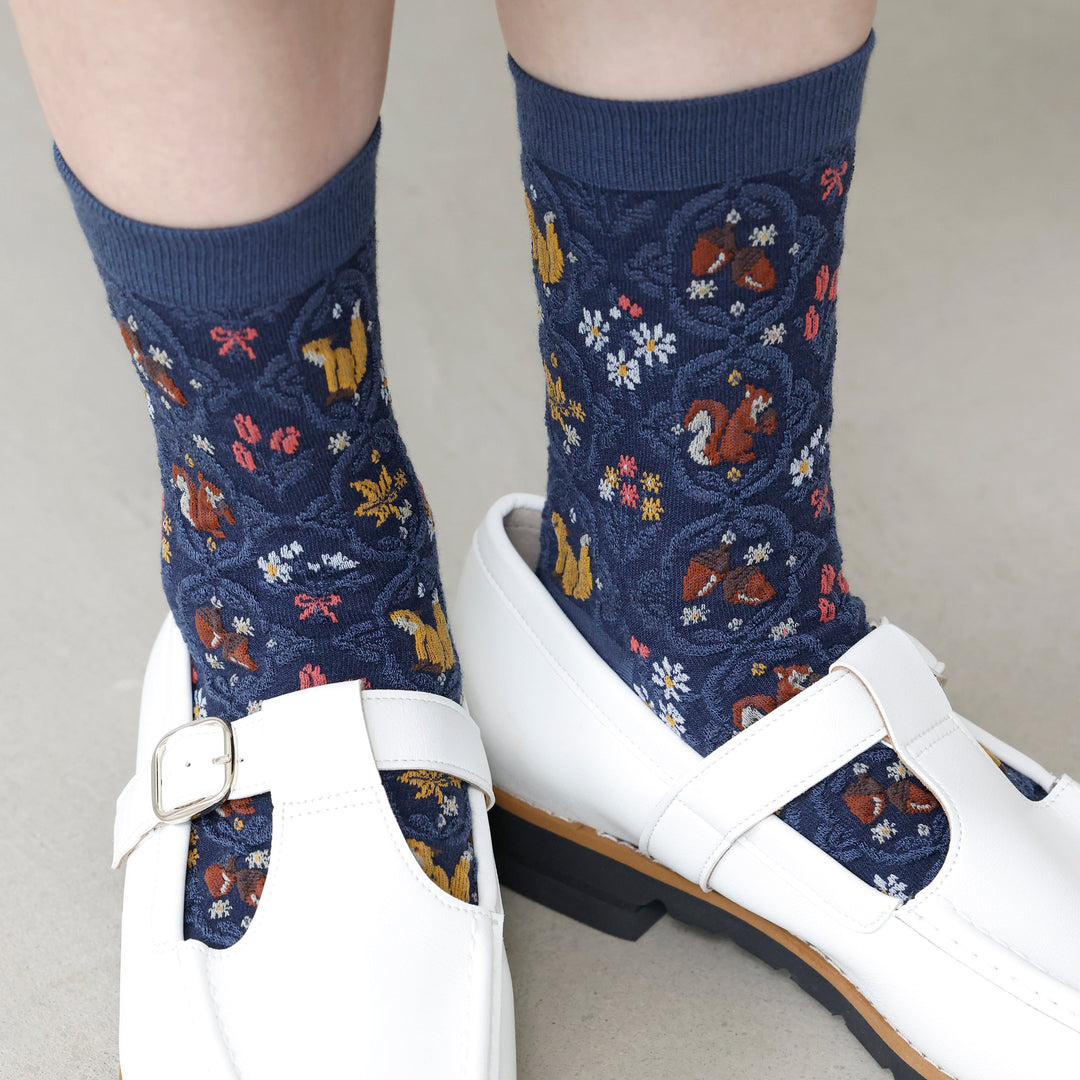 011141694 Wool Blend Autumn Animal Float Socks