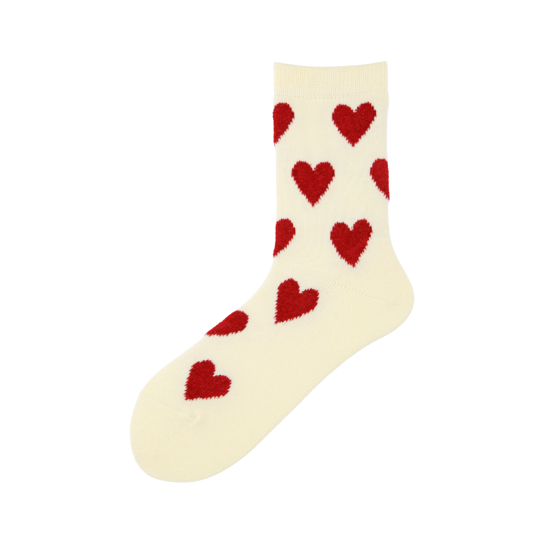 011142810 Wool Mixed Heart Low Crew Socks
