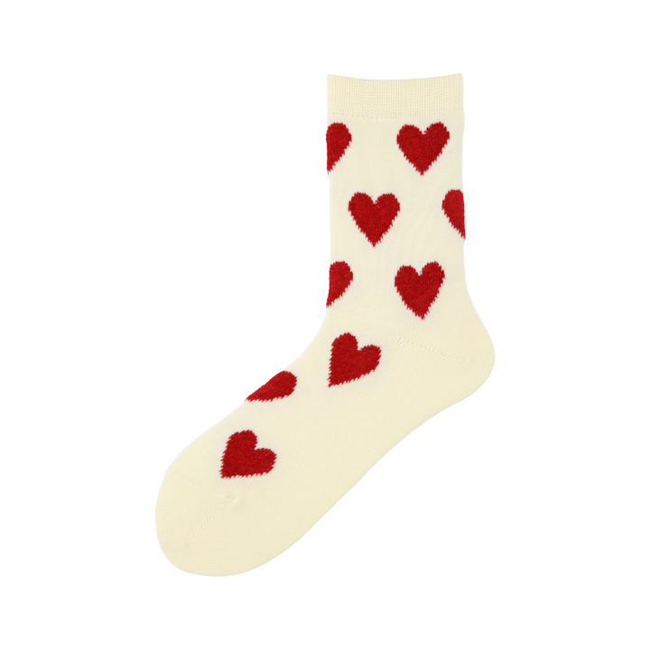 011142810 Wool Mixed Heart Low Crew Socks