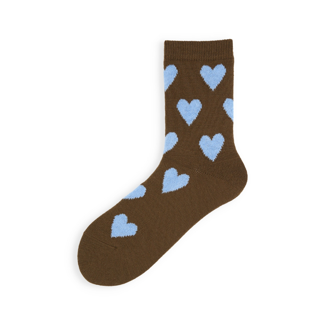 011142810 Wool Mixed Heart Low Crew Socks