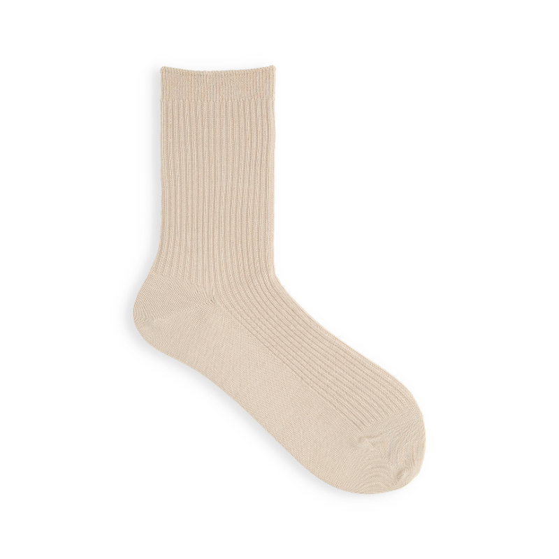 011144590 Classic Ribbed Plain Crew Socks S