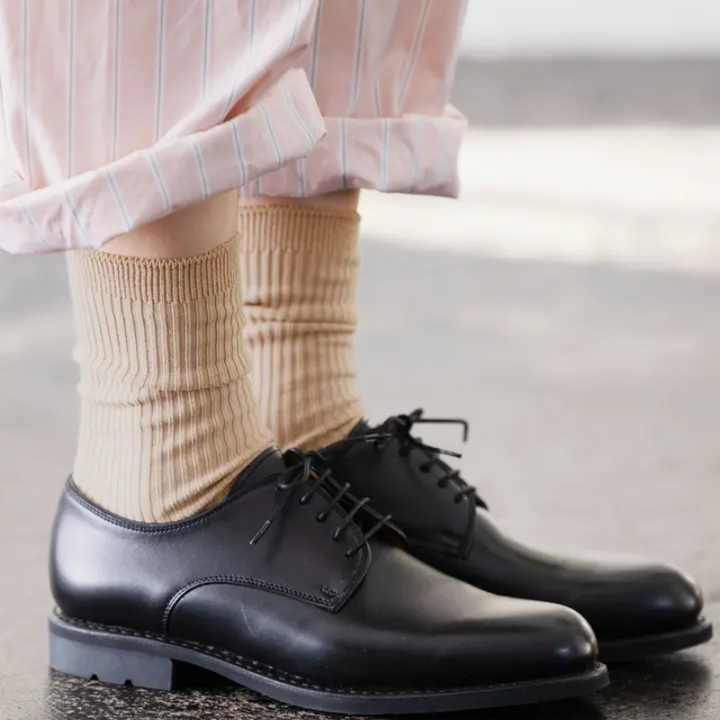 011144590 Classic Ribbed Plain Crew Socks S