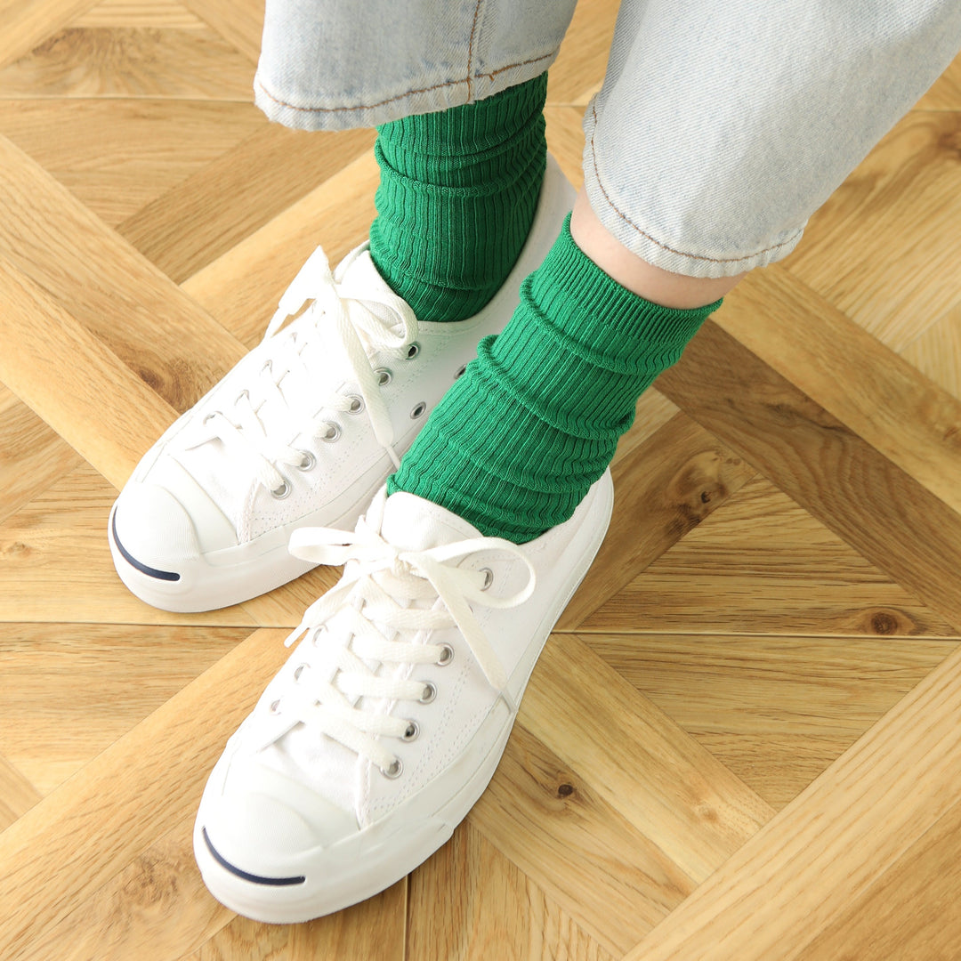 Plain Ribbed Colourful Socks