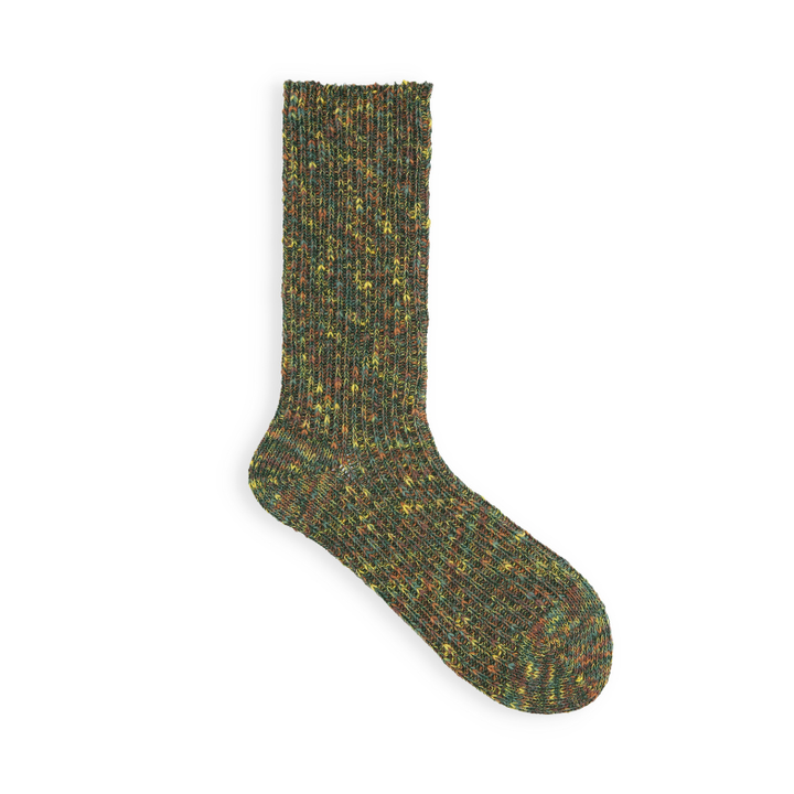 011150142 Cotton Slub Yarn Mixed Colour Loose Socks