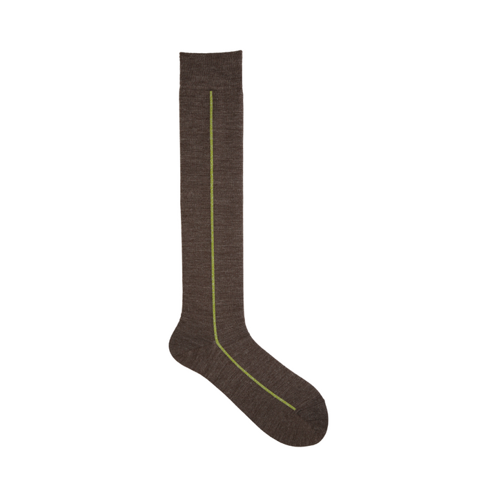 011170112 Merino Wool Glitter Line Knee High Socks