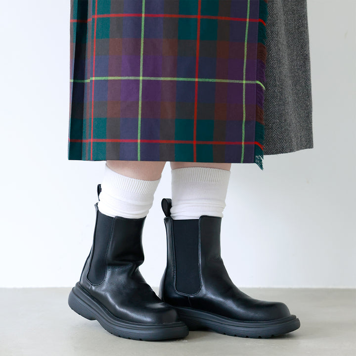 011170136 Merino Wool Mix Plain Knee High Socks