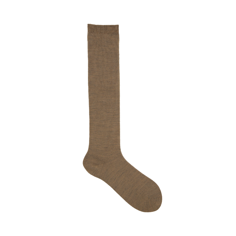 011170136 Merino Wool Mix Plain Knee High Socks