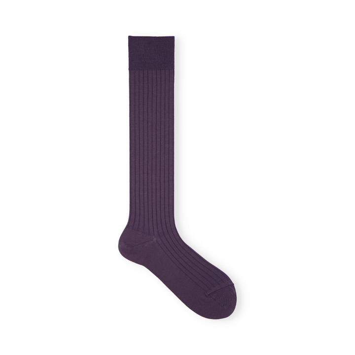 011170144 Fine Cotton Ribbed Knee High Socks