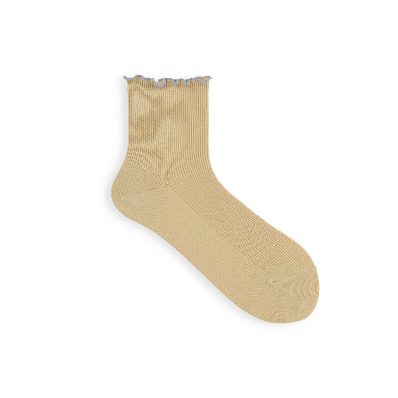 011132970 Top Merrow Fine Ribbed Low Crew Socks S