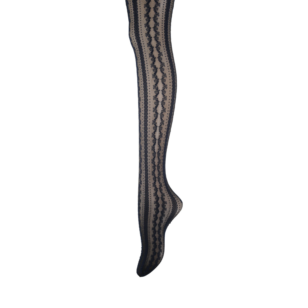 011900146 Floral & Dot Stripe Tights 20D