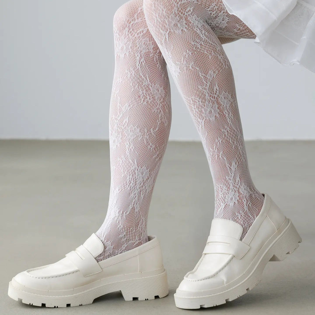 011900204 Raschel Lacy Flower Tights