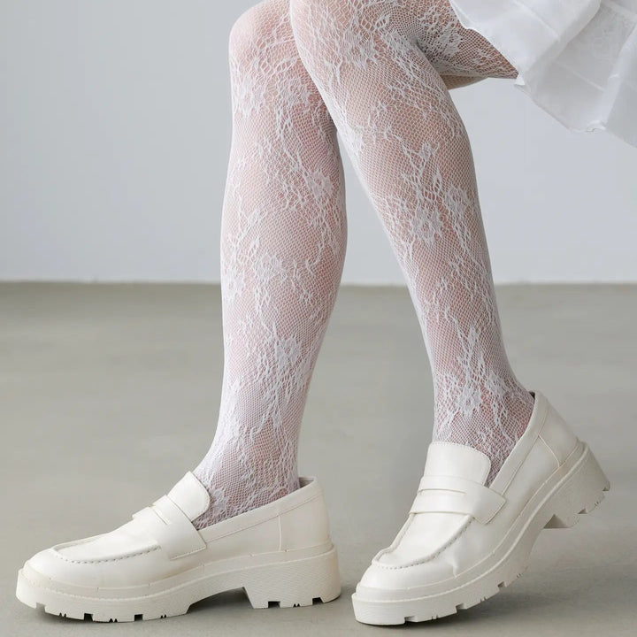 011900204 Raschel Lacy Flower Tights