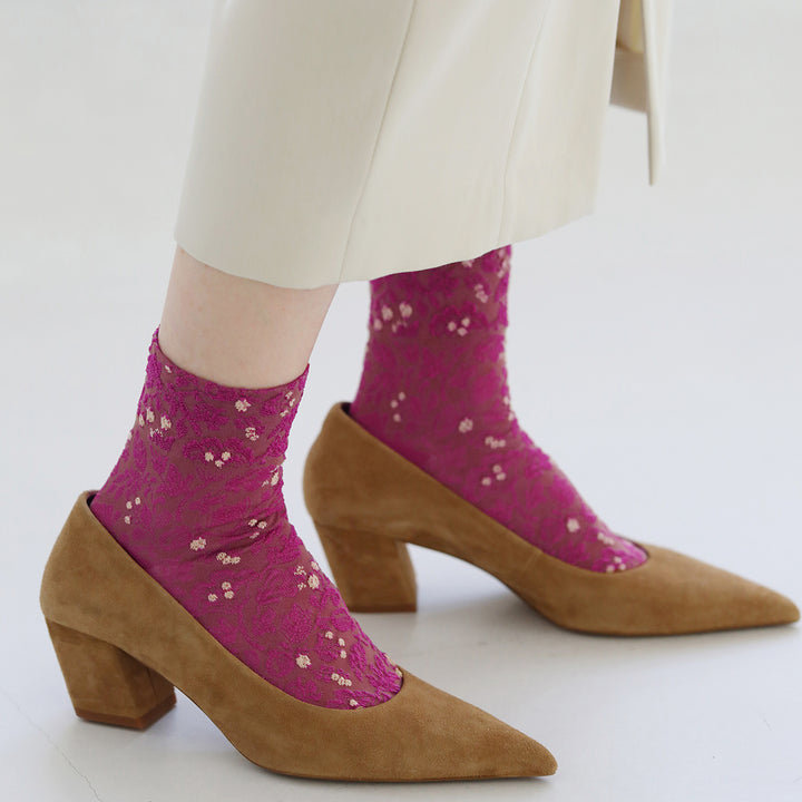 021130235 Cupra Flower Float Low Crew Socks