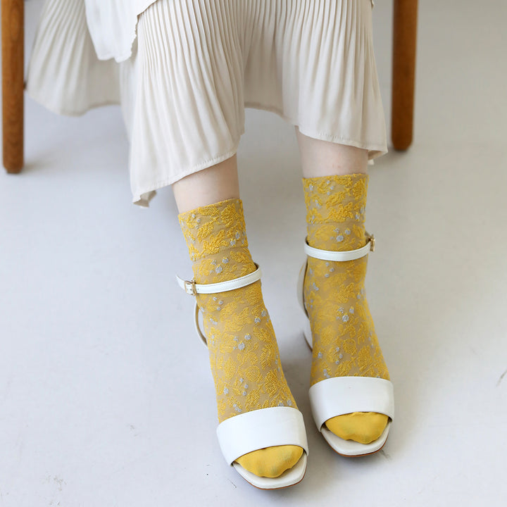 021130235 Cupra Flower Float Low Crew Socks