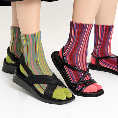 Stripe Tabi Socks