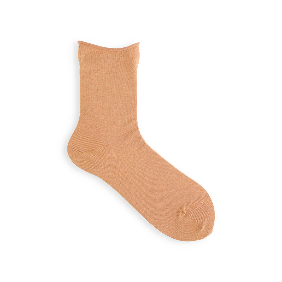 021131817 Fine Cotton/Linen Roll Top Socks