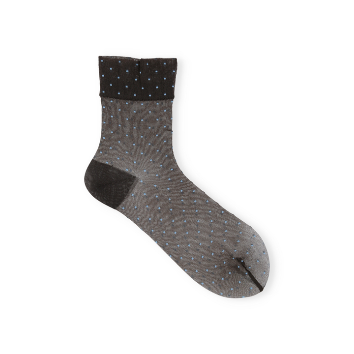 021131981 Sheer Fine Dots Low Crew Socks S