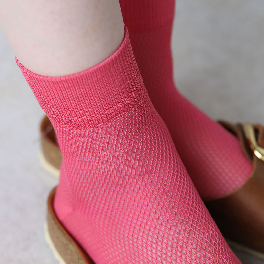 Cotton Mesh Sheer Socks