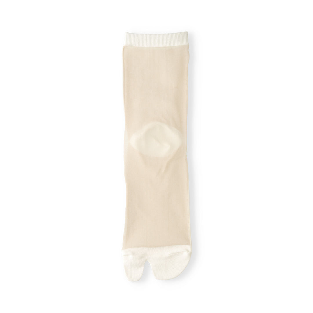 021132465 Sheer Bicolour Tabi Low Crew Socks M