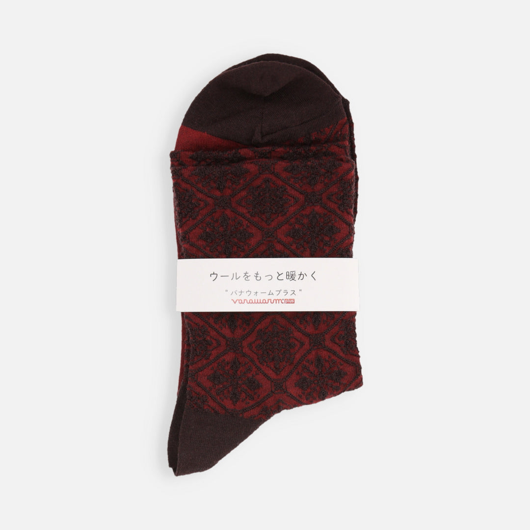 021132550 Vanawarm® Tile Pattern Low Crew Socks